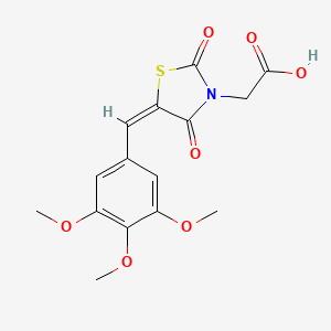 (2,4-Dioxo-5-(3,4,5-trimethoxybenzylidene)-1,3-thiazolidin-3-YL)acetic acid