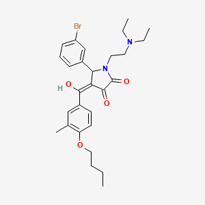 5-(3-bromophenyl)-4-[(4-butoxy-3-methylphenyl)carbonyl]-1-[2-(diethylamino)ethyl]-3-hydroxy-1,5-dihydro-2H-pyrrol-2-one