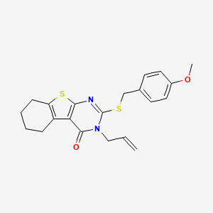 3-Allyl-2-[(4-methoxybenzyl)sulfanyl]-5,6,7,8-tetrahydro[1]benzothieno[2,3-D]pyrimidin-4(3H)-one