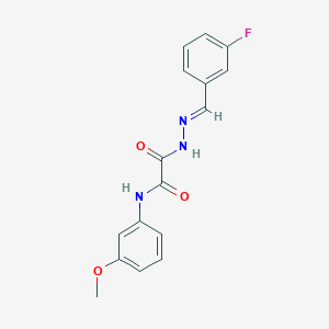 N'-[(E)-(3-fluorophenyl)methylideneamino]-N-(3-methoxyphenyl)oxamide