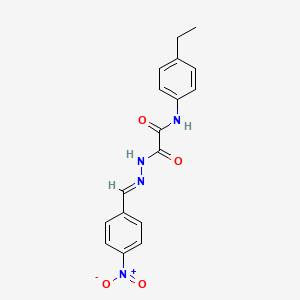 molecular formula C17H16N4O4 B12015167 N-(4-ethylphenyl)-N'-[(E)-(4-nitrophenyl)methylideneamino]oxamide 