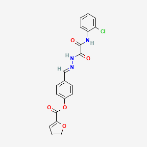 4-((2-(2-((2-Chlorophenyl)amino)-2-oxoacetyl)hydrazono)methyl)phenyl furan-2-carboxylate