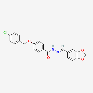 N'-(1,3-Benzodioxol-5-ylmethylene)-4-((4-chlorobenzyl)oxy)benzohydrazide