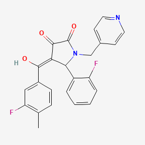 4-(3-fluoro-4-methylbenzoyl)-5-(2-fluorophenyl)-3-hydroxy-1-(4-pyridinylmethyl)-1,5-dihydro-2H-pyrrol-2-one