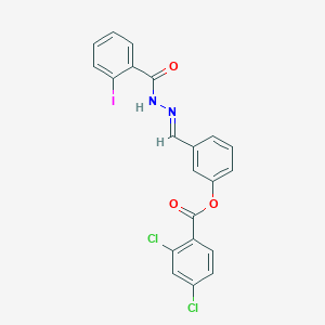 3-(2-(2-Iodobenzoyl)carbohydrazonoyl)phenyl 2,4-dichlorobenzoate