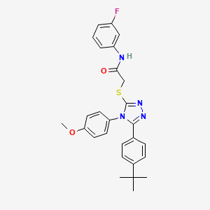 2-{[5-(4-tert-butylphenyl)-4-(4-methoxyphenyl)-4H-1,2,4-triazol-3-yl]sulfanyl}-N-(3-fluorophenyl)acetamide