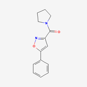 molecular formula C14H14N2O2 B1201535 (5-苯基-3-异恶唑基)-(1-吡咯烷基)甲酮 