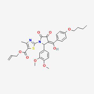 Allyl 2-(3-(4-butoxybenzoyl)-2-(3,4-dimethoxyphenyl)-4-hydroxy-5-oxo-2,5-dihydro-1H-pyrrol-1-yl)-4-methylthiazole-5-carboxylate