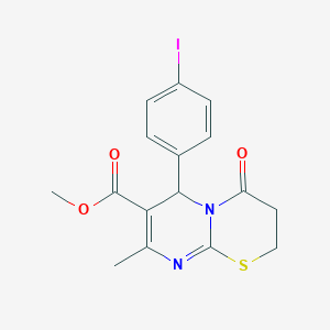 methyl 6-(4-iodophenyl)-8-methyl-4-oxo-3,4-dihydro-2H,6H-pyrimido[2,1-b][1,3]thiazine-7-carboxylate