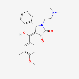 molecular formula C24H28N2O4 B12015409 1-[2-(dimethylamino)ethyl]-4-(4-ethoxy-3-methylbenzoyl)-3-hydroxy-5-phenyl-1,5-dihydro-2H-pyrrol-2-one 