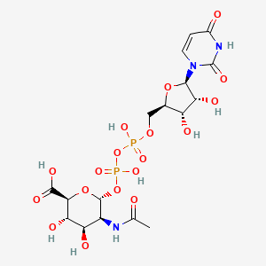 molecular formula C17H25N3O18P2 B1201543 UDP-N-乙酰-D-甘露糖醛酸 