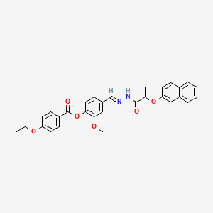 2-Meo-4-(2-(2-(2-naphthyloxy)propanoyl)carbohydrazonoyl)phenyl 4-ethoxybenzoate