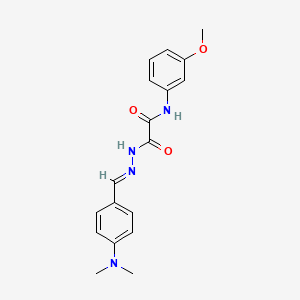 molecular formula C18H20N4O3 B12015489 2-(2-(4-(Dimethylamino)benzylidene)hydrazino)-N-(3-methoxyphenyl)-2-oxoacetamide CAS No. 357412-75-0