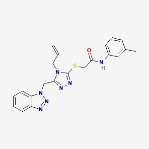 2-((5-((1H-Benzo[d][1,2,3]triazol-1-yl)methyl)-4-allyl-4H-1,2,4-triazol-3-yl)thio)-N-(m-tolyl)acetamide