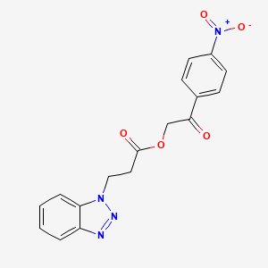 molecular formula C17H14N4O5 B12015512 [2-(4-Nitrophenyl)-2-oxoethyl] 3-(benzotriazol-1-yl)propanoate CAS No. 332383-73-0