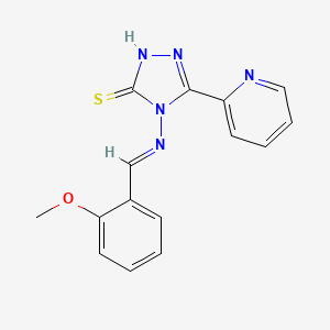 4-((2-Methoxybenzylidene)amino)-5-(pyridin-2-yl)-4H-1,2,4-triazole-3-thiol