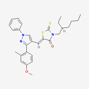 (5Z)-3-(2-ethylhexyl)-5-{[3-(4-methoxy-2-methylphenyl)-1-phenyl-1H-pyrazol-4-yl]methylene}-2-thioxo-1,3-thiazolidin-4-one