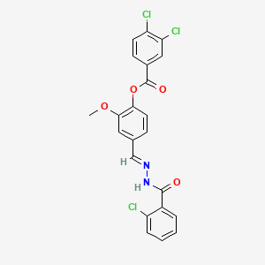 4-(2-(2-Chlorobenzoyl)carbohydrazonoyl)-2-methoxyphenyl 3,4-dichlorobenzoate