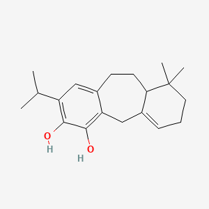 molecular formula C20H28O2 B1201560 8-异丙基-1,1-二甲基-2,3,5,10,11,11a-六氢-1H-二苯并[a,d]环庚烯-6,7-二醇-，(11aS)- 