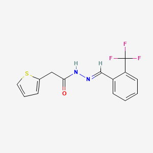 molecular formula C14H11F3N2OS B12015613 2-(2-Thienyl)-N'-(2-(trifluoromethyl)benzylidene)acetohydrazide 