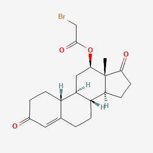 molecular formula C20H25BrO4 B1201566 12beta-Bromoacetoxy-4-estrene-3,17-dione CAS No. 64890-82-0