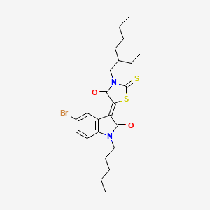 5-(5-Bromo-2-oxo-1-pentylindolin-3-ylidene)-3-(2-ethylhexyl)-2-thioxothiazolidin-4-one