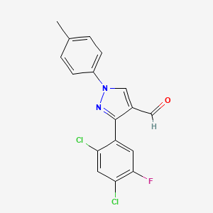 3-(2,4-Dichloro-5-fluorophenyl)-1-P-tolyl-1H-pyrazole-4-carbaldehyde