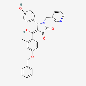 4-(4-(Benzyloxy)-2-methylbenzoyl)-3-hydroxy-5-(4-hydroxyphenyl)-1-(pyridin-3-ylmethyl)-1H-pyrrol-2(5H)-one