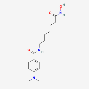 molecular formula C16H25N3O3 B1201579 4-(二甲氨基)-n-[7-(羟氨基)-7-氧代庚基]苯甲酰胺 CAS No. 251456-60-7
