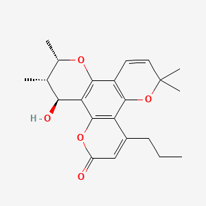 molecular formula C22H26O5 B1201584 Calanolide F CAS No. 179605-72-2