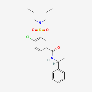 4-chloro-3-[(dipropylamino)sulfonyl]-N-(1-phenylethyl)benzamide