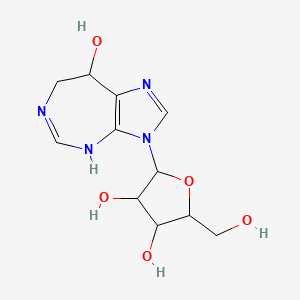 molecular formula C11H16N4O5 B1201586 3-戊呋喃糖基-3,4,7,8-四氢咪唑并[4,5-d][1,3]二氮杂卓-8-醇 