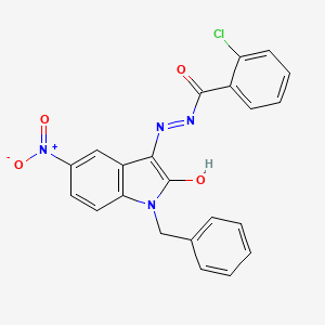 N-(1-benzyl-2-hydroxy-5-nitroindol-3-yl)imino-2-chlorobenzamide