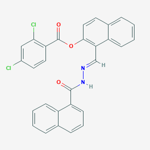 1-(2-(1-Naphthoyl)carbohydrazonoyl)-2-naphthyl 2,4-dichlorobenzoate