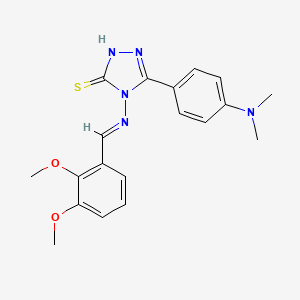 4-{[(E)-(2,3-Dimethoxyphenyl)methylidene]amino}-5-[4-(dimethylamino)phenyl]-4H-1,2,4-triazole-3-thiol