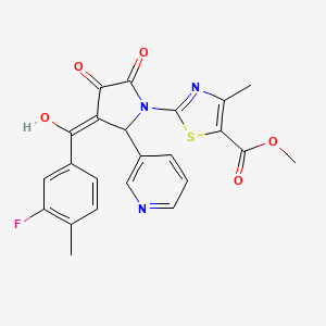 Methyl 2-[3-(3-fluoro-4-methylbenzoyl)-4-hydroxy-5-oxo-2-(3-pyridinyl)-2,5-dihydro-1H-pyrrol-1-YL]-4-methyl-1,3-thiazole-5-carboxylate