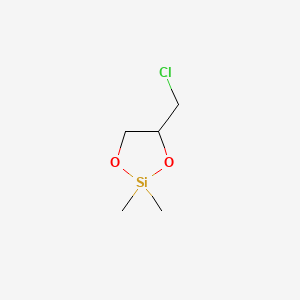 molecular formula C5H11ClO2Si B1201597 2,2-Dimethyl-4-(chloromethyl)-1,3-dioxa-2-silacyclopentane CAS No. 73639-62-0