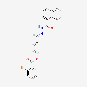 4-(2-(1-Naphthoyl)carbohydrazonoyl)phenyl 2-bromobenzoate