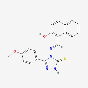 1-[(E)-{[3-(4-methoxyphenyl)-5-sulfanyl-4H-1,2,4-triazol-4-yl]imino}methyl]naphthalen-2-ol