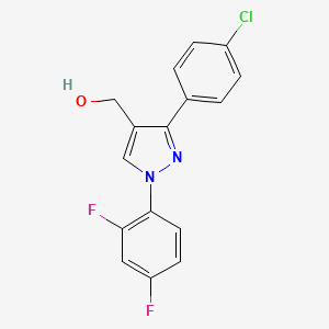 molecular formula C16H11ClF2N2O B12016031 (3-(4-Chlorophenyl)-1-(2,4-difluorophenyl)-1H-pyrazol-4-YL)methanol 