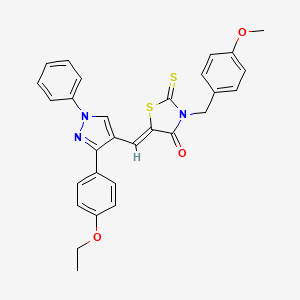 (5Z)-5-{[3-(4-ethoxyphenyl)-1-phenyl-1H-pyrazol-4-yl]methylene}-3-(4-methoxybenzyl)-2-thioxo-1,3-thiazolidin-4-one