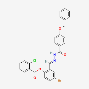 2-(2-(4-(Benzyloxy)benzoyl)carbohydrazonoyl)-4-bromophenyl 2-chlorobenzoate