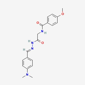 molecular formula C19H22N4O3 B12016151 N-(2-(2-(4-(Dimethylamino)benzylidene)hydrazino)-2-oxoethyl)-4-methoxybenzamide CAS No. 769147-91-3