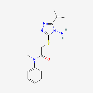 2-((4-Amino-5-isopropyl-4H-1,2,4-triazol-3-yl)thio)-N-methyl-N-phenylacetamide