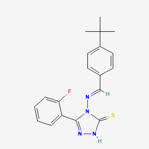 4-((4-(tert-Butyl)benzylidene)amino)-5-(2-fluorophenyl)-4H-1,2,4-triazole-3-thiol