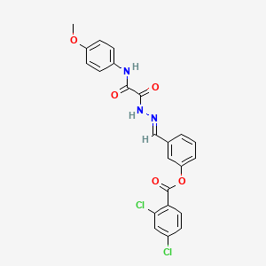 molecular formula C23H17Cl2N3O5 B12016259 [3-[(E)-[[2-(4-methoxyanilino)-2-oxoacetyl]hydrazinylidene]methyl]phenyl] 2,4-dichlorobenzoate CAS No. 769156-36-7