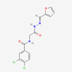 3,4-Dichloro-N-(2-(2-(furan-2-ylmethylene)hydrazinyl)-2-oxoethyl)benzamide