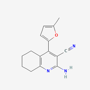 molecular formula C15H15N3O B1201627 2-Amino-4-(5-methylfuran-2-yl)-5,6,7,8-tetrahydroquinoline-3-carbonitrile 