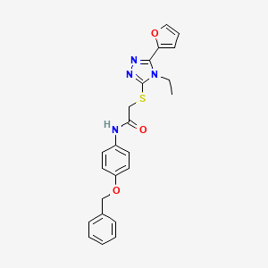 N-[4-(benzyloxy)phenyl]-2-{[4-ethyl-5-(furan-2-yl)-4H-1,2,4-triazol-3-yl]sulfanyl}acetamide