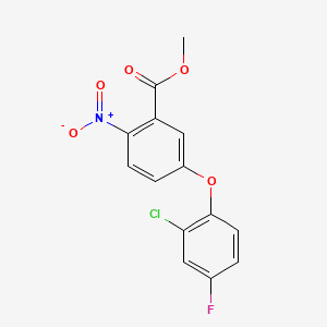 molecular formula C14H9ClFNO5 B1201632 5-(2-氯-4-氟苯氧基)-2-硝基苯甲酸甲酯 CAS No. 51282-69-0